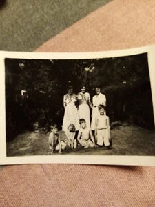 A2a Ephemera  old photograph Women Children In Garden Tw533 - Picture 1 of 1