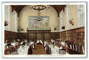 carte postale vers 1920 salle à manger tête de cerf école St Paul concord NH phostint - Photo 1 sur 2