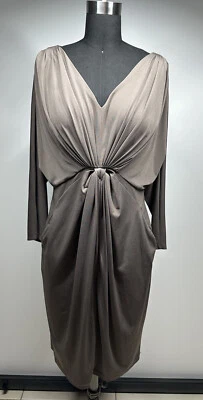 Suzi Chin for Maggy Boutique Size 8 Brown Long Sleeve dress - Image 1 of 4