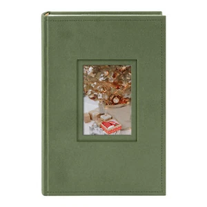 Álbum de fotos contiene 300 fotos 4x6 para vacaciones de Navidad cubierta de gamuza verde - Imagen 1 de 7