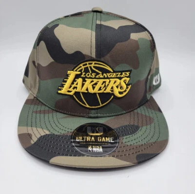 Ultra Juego NBA Los Angeles LA Lakers Unisex Snapback Sombrero Camuflaje Gorra Foto 1 de 4