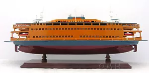 Réplica de modelo de barco de madera Staten Island Ferry de 24 pulgadas NUEVO - Imagen 1 de 13