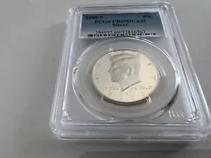 2008-S SILVER KENNEDY HALF DOLLAR PCGS PR69DCAM - Picture 1 of 4