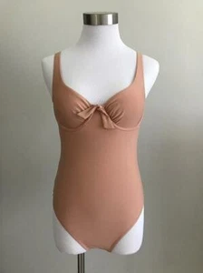 NEW JCrew $118 Underwire Scoopback One-Piece Swimsuit Size 8 Bronzed Clay H8968 - Picture 1 of 5
