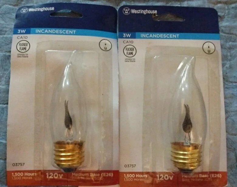2 Westinghouse  DecorLite  3 wt CA10  Bulbs  Warm White  Specialty - Image 1 of 1