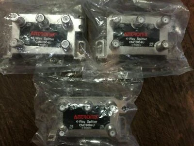 3 items - NEW ANTRONIX CMC2004U 4 WAY HD DIGITAL HIGH PERFORMANCE COAX SPLITTER - Image 1 of 4