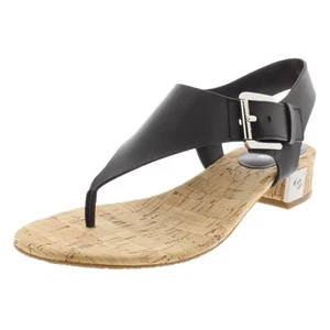 MICHAEL Michael Kors Womens London Black Thong Sandals 7 Medium (B,M) BHFO 7544 - Picture 1 of 2
