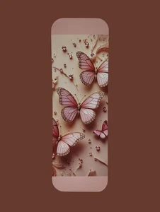 Jeweled Butterfly Bookmark – Elegant Pink Glossy Design - Picture 1 of 1