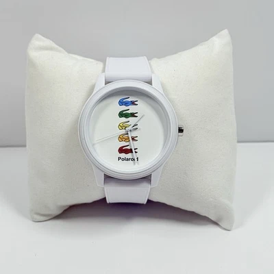 Lacoste 2011130 Polaroid Special Edition White Dial Silicone Band Unisex Watch - Image 1 of 4