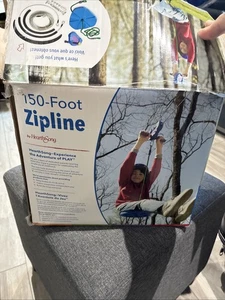 Kit de tirolesa de patio trasero de acero galvanizado HearthSong de 150 pies - Imagen 1 de 5