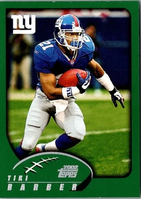 2002 Topps Tiki Barber #199 New York Giants Football Card - Image 1 of 2