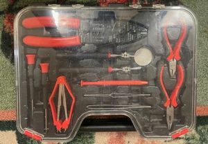 RadioShack 60 piece Electronic Tool Set w/Folding Portable See through Case- NEW - Picture 1 of 15