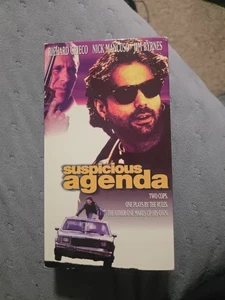 SUSPICIOUS AGENDA~SP VHS VIDEO~1995 MOVIE~RICHARD GRIECO~RARE~OOP - Picture 1 of 6
