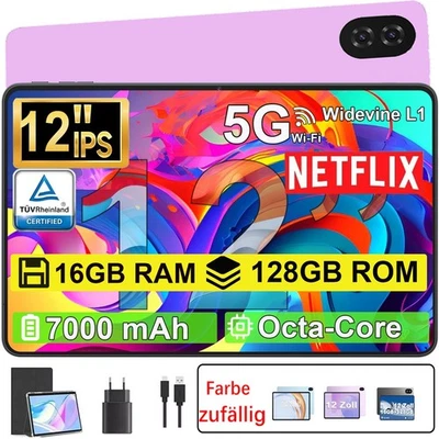 2025Neu Tablet 12" Android15 Pad 16/24GB +256GB 8000mAh 4G LTE 2SIM WiFi Netflix - Bild 1 von 4