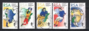 STAMPS SOUTH AFRICA- African Nations Football Cup, set of 5, 1996-# - Picture 1 of 1