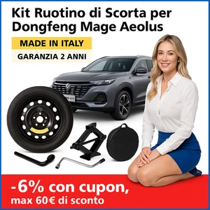 🚗Kit Ruotino di Scorta per Dongfeng Mage Aeolus 18" 5 Fori + Cric Chiave Sacca - Imagen 1 de 13