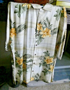 Tommy Bahama Herren Hawaiihemd 100% Seide Größe L Knopfleiste Vintage - Bild 1 von 4