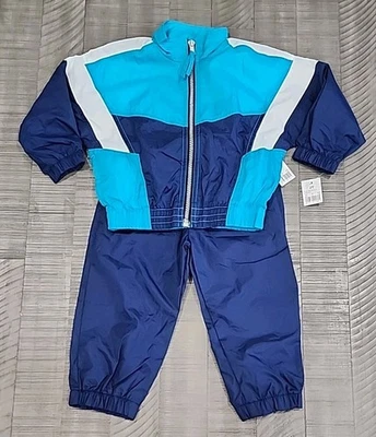 Vintage 90s TC Sport Track Windbreaker Suit Boy's Youth Retro Jogger Size 2T NWT - Image 1 of 4