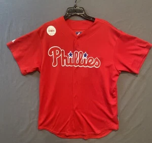 Philadelphia Phillies Jersey Mens Large Red Majestic Cool Base Baseball #36 MLB - Picture 1 of 8