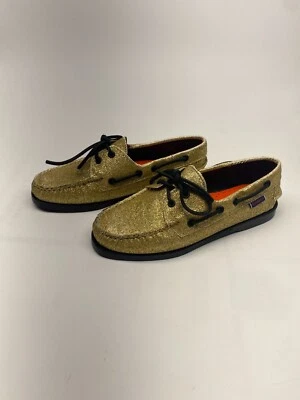 Sebago Mens Portland Glitter Yellow Gold & Black Loafer Sz 8 - Image 1 of 4