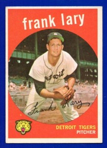 FRANK LARY tigers 1959 TOPPS #393 EXCELLENT NO CREASES