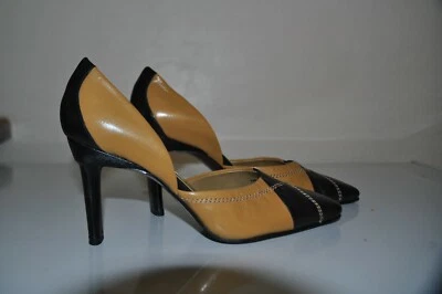 ANN MARINO Shoes plus Bag Leather light Brwn and Black - Image 1 of 3