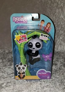 Wowwee Fingerlings Baby Glittery Black White Panda - DREW NEW - Picture 1 of 2