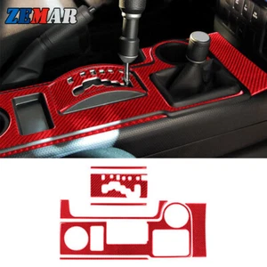 7x Red Carbon Fiber Gear Shift Interior Trim KIt For Toyota FJ Cruiser 2007-2014 - Imagen 1 de 14