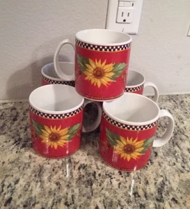 Sakura Chanticleer Mugs Set Of 5 - Picture 1 of 7