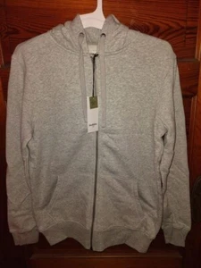 Sudadera con capucha con cremallera de lana para hombre - Goodfellow & Co- talla S gris cemento - Imagen 1 de 5