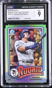 2024 Bowman Jasson Dominguez Rookie Of The Year Favorites #ROY-8 CGC 9 MINT - Picture 1 of 2