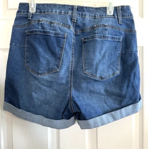 Wax Jean Butt I Love You Shorts Womens Size 1X Stretch Denim - Picture 1 of 3