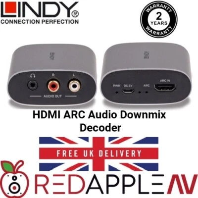 Lindy HDMI ARC Audio Downmix Decoder with CEC Pass Through – Free Delivery - Image 1 of 4