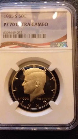 1985-S NGC PF70 ULTRA CAMEO KENNEDY HALF DOLLAR ** EXCEPTIONAL CAMEO CONTRAST ** Cover