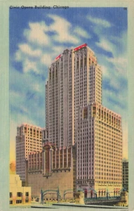 Postcard Civic Opera Building Chicago Illinois IL 1930-40s - Picture 1 of 2