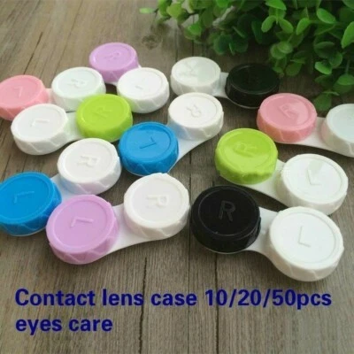 10/20/50 X Contact Lens Case Travel Portable Care Storage Soaking Box Containers - Imagen 1 de 4