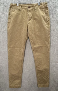 American Eagle Pants Mens 30x32 Tan Athletic Skinny Flex Chino Stretch Preppy - Picture 1 of 10