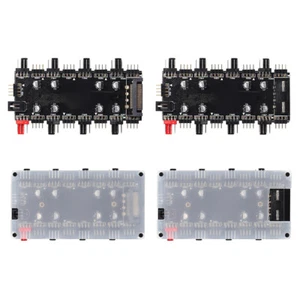 1 To 8 RGB PWM HUB for PC Fan Cooler 12V/4 Pin Adapter Powered By SATA/Large 4D - Afbeelding 1 van 15