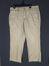 Tommy Bahama Jeans Men 37x27 Standard Straight Leg Beige Denim Fade Casual Pant