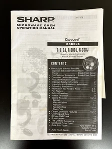 Horno Microondas SHARP Manual de Usuario MODELOS: R310J, R309J R308J AÑO 2005 - Imagen 1 de 3