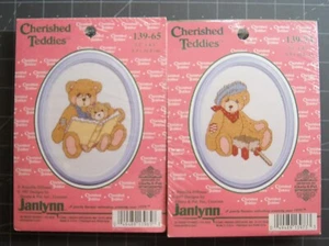 Lot of 2 Janlynn Cherished Teddies Counted Cross Stitch Kits - Picture 1 of 2