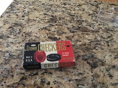 (23) Vintage 1960 Whitman Plastic Self-Stacking Crown Checkers with Box - Image 1 of 4