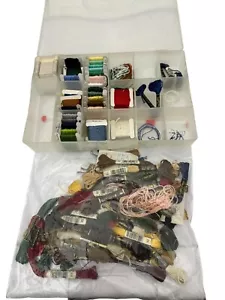 DMC Floss Lot Embroidery Thread Skeins 66 Set With Storage Box - Picture 1 of 4