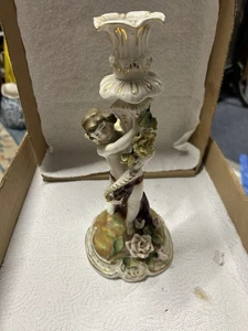 ÚNICO Candelabro de querubín alado Schierholz Early Mark (1907-1927) ¡Antiguo! - Imagen 1 de 12