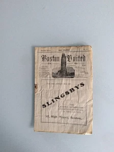 BOSTON UNITED V MANSFIELD 10.01.1948 MIDLAND LEAGUE GAME - MANSFIELD RESERVES - Picture 1 of 3