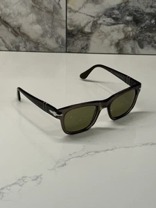 Persol 0PO3269S 11034E Opal Smoke/ Light Green Rectangle Unisex Sunglasses - Picture 1 of 5