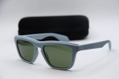 NEW GUCCI GG 1571S 003 MATTE BLUE AUTHENTIC FRAMES SUNGLASSES 55-18 - Image 1 of 4