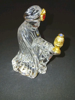 Gorham Crystal Nativity Wiseman King Balthazar Figurine w/ Original Box  - Image 1 of 4