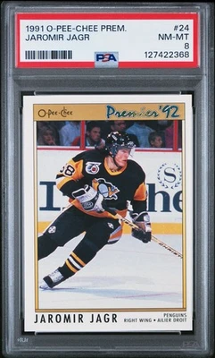1991 O-PEE-CHEE PREMIER #24 JAROMIR JAGR PSA 8 - Image 1 of 2