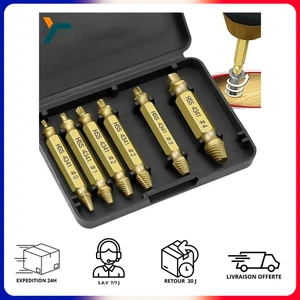 Extracteur De vis cassées Coffret Visseuse Goujons Boulons Têtes Endommagée - Imagen 1 de 5